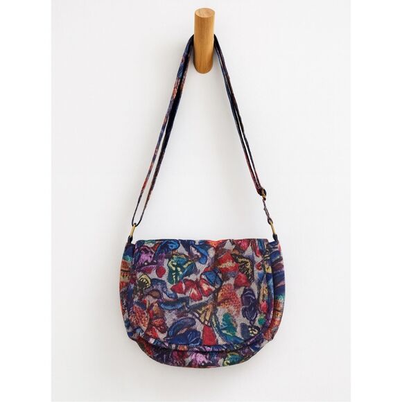 🦋 Genuine Leather Butterfly Crossbody Bag | Italian Flap Shoulder Purse - Picture 1 of 4